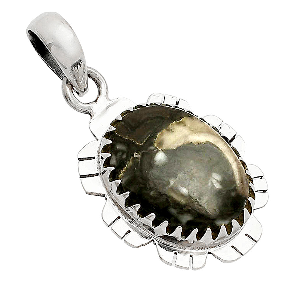 Natural Mexican Cabbing Fossil Pendant P-1347 SDP148589-1